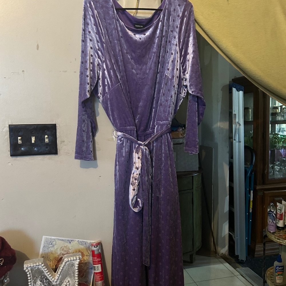 Torrid lilac velour dress sz 4x
